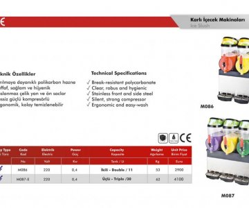 İkili Karlı İçecek Makinası